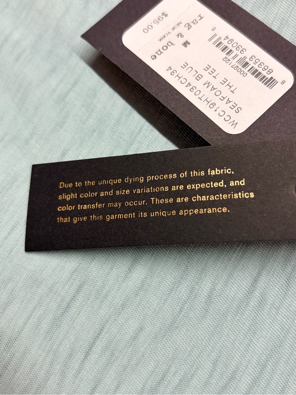 rag & bone light blue slub crewneck tee - 38 - Picture 4 of 9